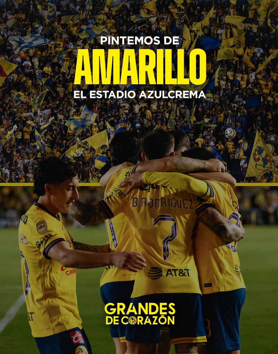 No olviden nuestro código de vestimenta: ¡absolutamente todos vayamos de amarillo! 🏟️💛