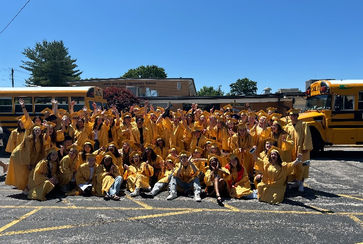 ZumLewis_Clark's tweet photo. It was the FZE Grad Walk today at Lewis and Clark! LCE is proud of each and every one of you. Go do amazing things! #FZGradWalk2025 https://t.co/h0obmGLel1