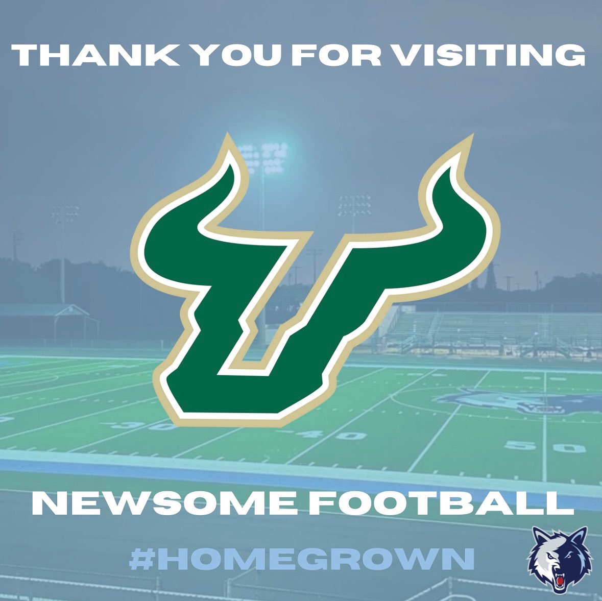 NewsomeWolvesFootball (@newsomewolvesfb) on Twitter photo Thank you <a href="/ChadCreamer21/">Chad Creamer</a> from <a href="/USFFootball/">USF Football</a> for stopping by the den!
#HOMEGROWN #Recruittheden Thank you <a href="/ChadCreamer21/">Chad Creamer</a> from <a href="/USFFootball/">USF Football</a> for stopping by the den!
#HOMEGROWN #Recruittheden