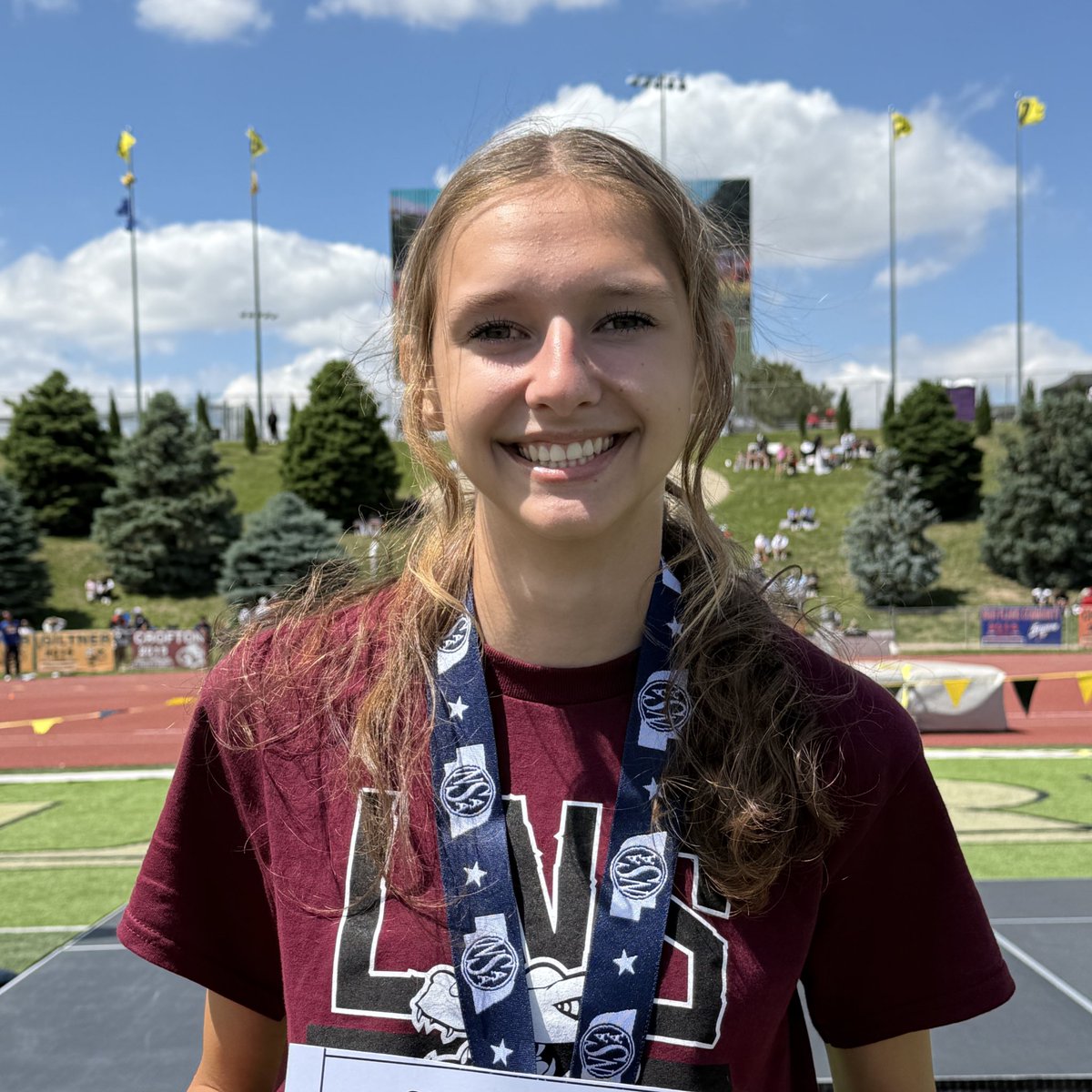 nsaaevents's tweet image. 2025 NSAA State Track &amp;amp; Field Champions:

⚪️ A Girls High Jump: Claire Hellbusch (Lincoln North Star)
⚪️ B Boys Discus: Noah Rau (Chase County)
⚪️ A Girls Shot Put: Alexa Jacobsen (Kearney)
⚪️ B Girls Triple Jump: Kiana Pierre (Bennington)