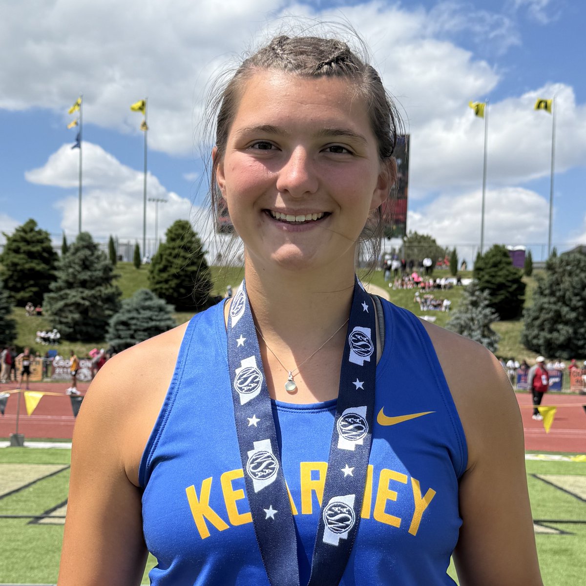 nsaaevents's tweet image. 2025 NSAA State Track &amp;amp; Field Champions:

⚪️ A Girls High Jump: Claire Hellbusch (Lincoln North Star)
⚪️ B Boys Discus: Noah Rau (Chase County)
⚪️ A Girls Shot Put: Alexa Jacobsen (Kearney)
⚪️ B Girls Triple Jump: Kiana Pierre (Bennington)