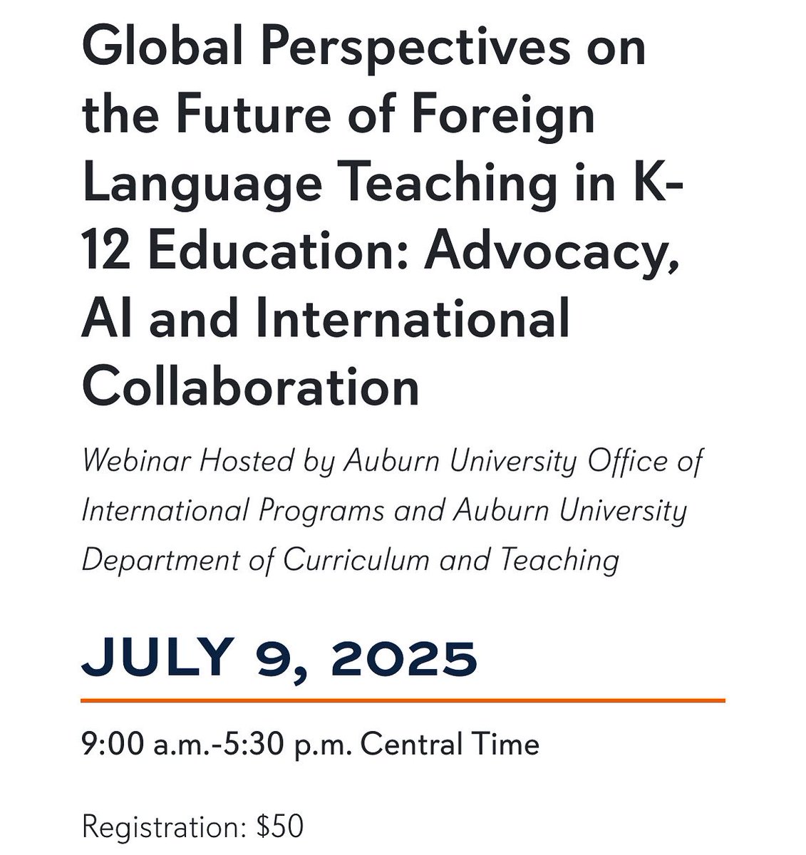 🌟🌟🌟PD Alert❗️🌟🌟🌟 Check out this online professional development opportunity with @auburnu Office of International Programs. Register here: mell-base.uce.auburn.edu/wconnect/Cours…
