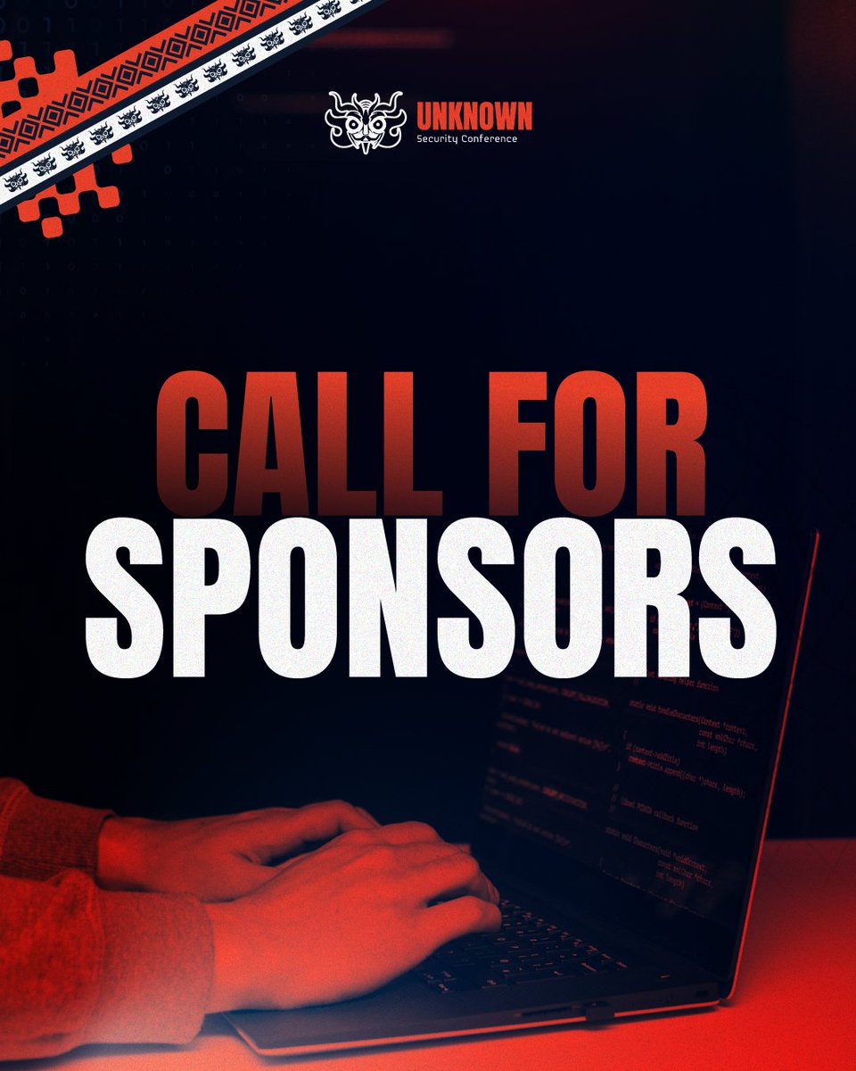 unknowncon.pe (@unknowncon_pe) on Twitter photo ¿Quieres apoyar un evento de ciberseguridad hecho por y para la comunidad?
Buscamos aliados que compartan esta visión y quieran ser parte de esta experiencia.
Si te interesa sumarte, escríbenos a contacto@unknowncon.pe y te contamos cómo.
#UnknownSecConf #CiberseguridadLima ¿Quieres apoyar un evento de ciberseguridad hecho por y para la comunidad?
Buscamos aliados que compartan esta visión y quieran ser parte de esta experiencia.
Si te interesa sumarte, escríbenos a contacto@unknowncon.pe y te contamos cómo.
#UnknownSecConf #CiberseguridadLima