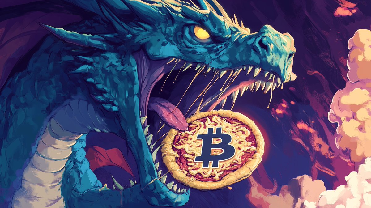 Happy Bitcoin Pizza Day!🍕

15 years ago, Laszlo Hanyecz paid 10,000 $BTC for 2 pizzas.

$40 back then = $1.2+ billion today at a new ATH.