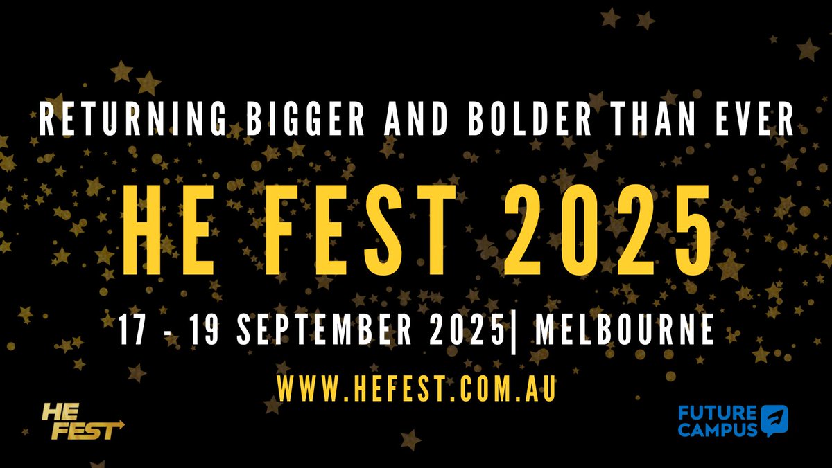 A conference focusing on marketing, communications, recruitment, advancement and strategy will be held by Future Campus on 17-18 September 2025, hosted by Deakin University’s Downtown campus in Melbourne.

hefest.com.au

#HE #HigherEducation #HENews #HEFest25 #HEEvents