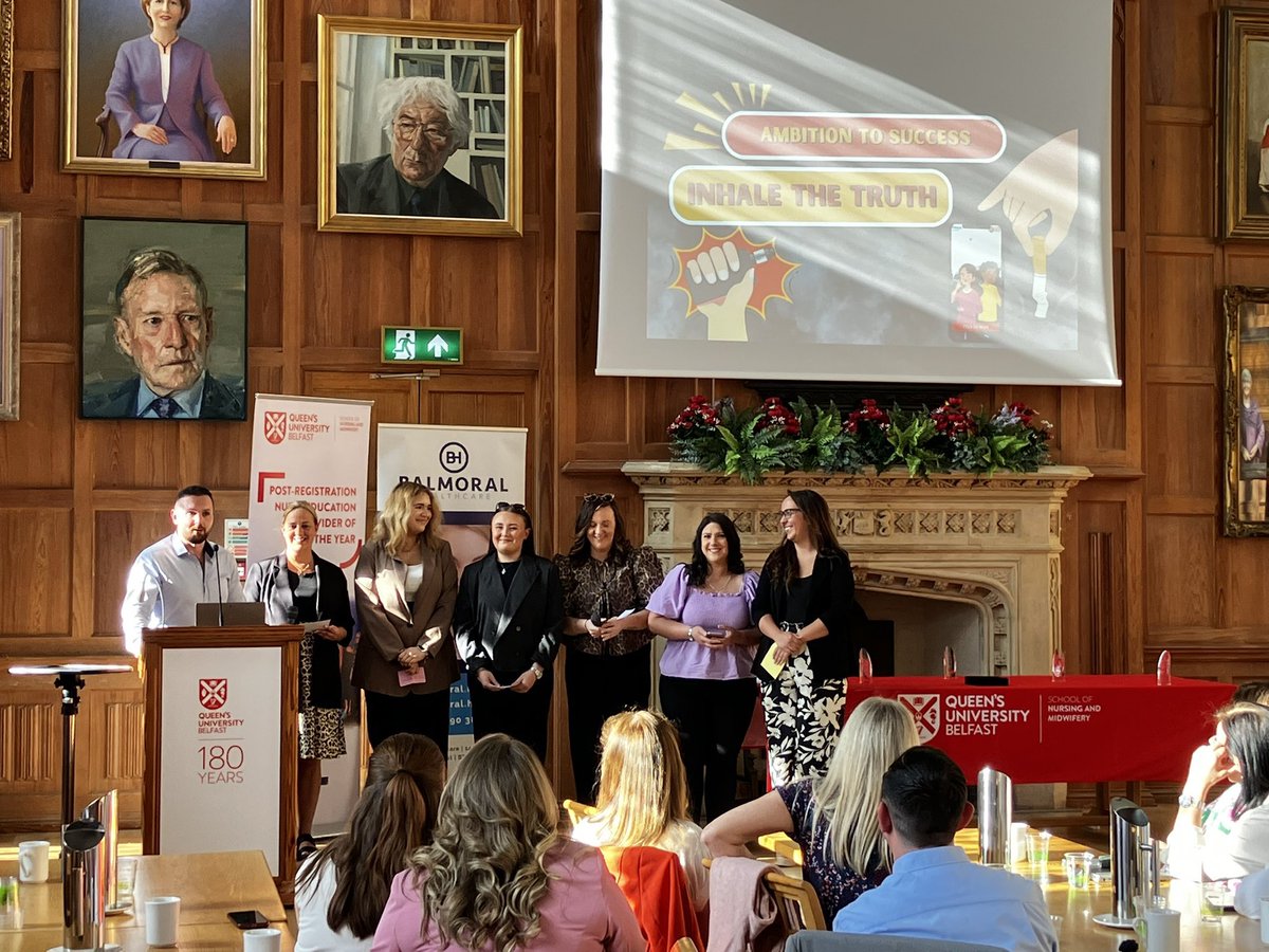 GrahamGibson90's tweet photo. Absolutely blessed our group won the Impact Choice Award for our project #InhaleTheTruth 🎉
Huge thanks to our brilliant coach @LCreightonRN for her steadfast guidance, and to @GaryMitchellRN and @Kieranpmccormic for creating a platform where student voices can lead real change! https://t.co/flkq0BV156