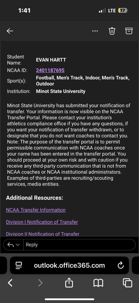 In the portal and looking for a new home with either track and field or football. 
Redshirt-freshman in football 
Sophomore in track and field

Disc: 51.47
Ham: 51.38
Weight: 15.01
Shot: 14.60

6’2 265 lb defensive lineman

Bench: 405
Squat: 485
Clean: 300

Cell: 907-371-3662