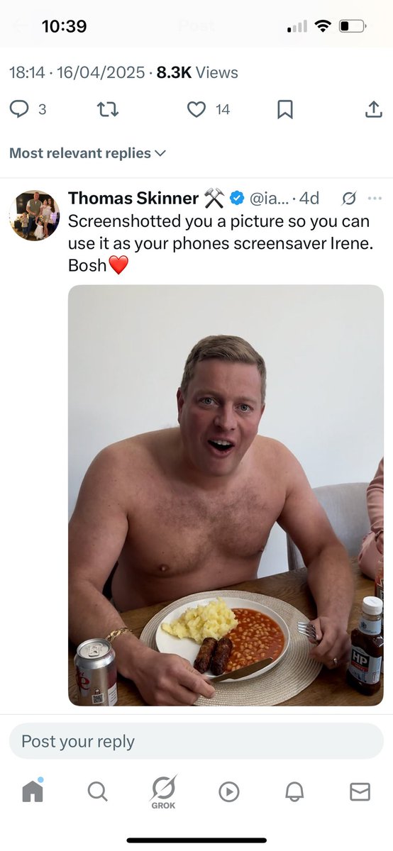 Renie4115's tweet photo. @iamtomskinner See ya Sunday.      Hope you got a shirt on 🤣🤣 https://t.co/M3qp8XHNYK