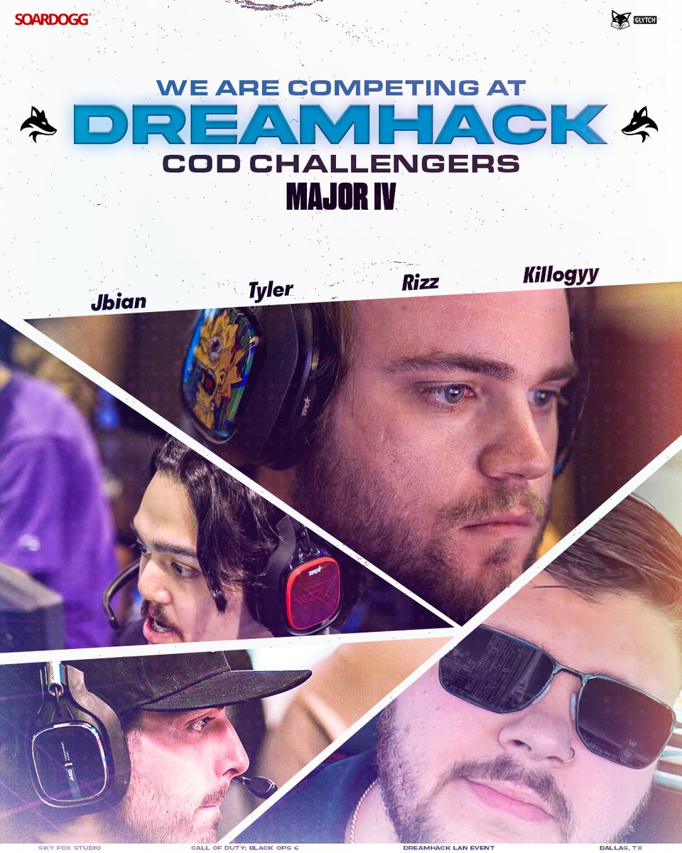 The SFS CoD Team is going to be at Dreamhack for the Major, as well as our CEO <a href="/Nope_32/">Nope</a> ! Get those wins!!!

<a href="/JBianDTB/">𝕵</a> <a href="/Tylurr___/">Tyler</a> <a href="/iLLRizz/">Ryan</a> <a href="/Killogyy/">Hunter</a> <a href="/SoarDogg/">SoarDogg Apparel</a> <a href="/GLYTCHEnergy/">GLYTCH Energy</a>