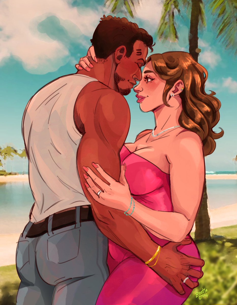 A slow walk on Pabu's beachline becomes a slow dance for Celys and Fives 💘 ~ Birthday present for my love <a href="/totally_not_c/">C 🩷 Bozo Era</a>!

[The Bad Batch, Clone Wars, Star Wars, OC]