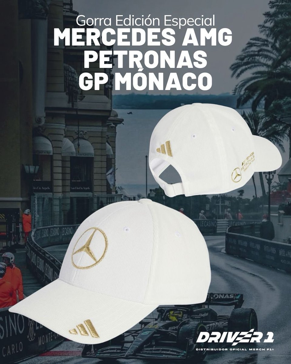 EN MOOOONACO 🎶 

Corre por tu gorra edición especial del GP de Mónaco, colecciónala y apoya a Mercedes este fin de semana!!!! 

Click acá para comprar driver1.com/products/gorra…

🏎️💨