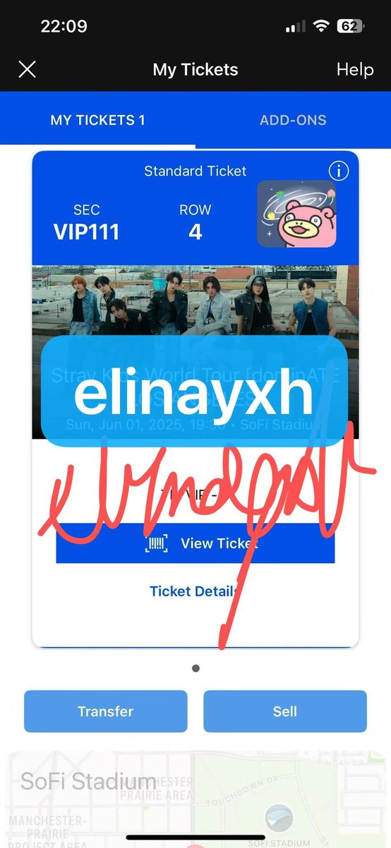 elina2718's tweet photo. WTS
Stray kids LA World Tour Dominate 6/1
6.1 June 1st

SEC VIP111 Row 4 x1
Front row balcony close to extended stage
standard ticket, no vip benefits
sell lower than FV $480
FV 594

Previous Proof ✅
All proof ✅
Face time/video call ✅
Only zelle, Venmo f&amp;f, and PayPal f&amp;f https://t.co/pgpjGWp6cH