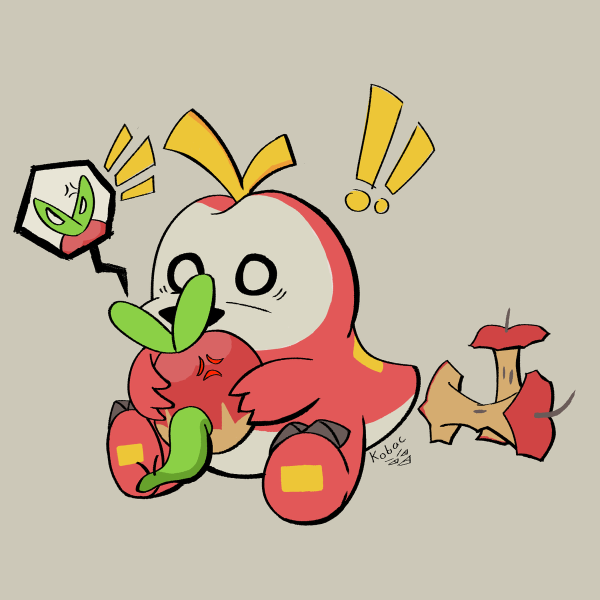 Kobac001's tweet photo. Fuecoco loves apples

#Pokemon #pokemonfanart #ポケモン https://t.co/DoihCe6qJ5