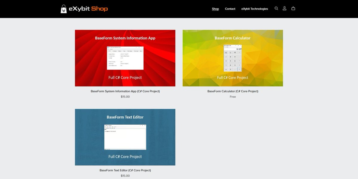 eXybitTech's tweet image. eXybit Shop is officially live!
Explore clean, functional C# templates—text editor, system monitor, calculator &amp;amp; more.
Built for devs &amp;amp; hobbyists.
Free &amp;amp; paid tools available now, with new releases coming!

shop.exybittechnologies.com
