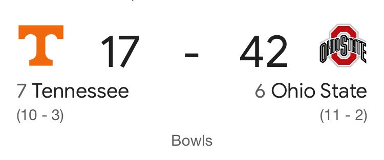 😂😂😂literally zero chance Tennessee would’ve been able to lose by less than 2 scores much less BEAT SMU…or are we all just supposed to pretend we completely forgot about their “impressive” CFP performance 😂