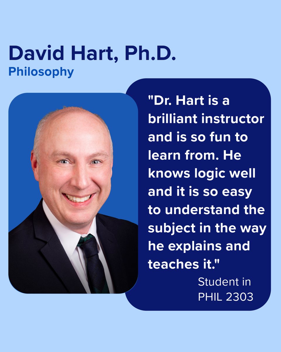 wtamuepml's tweet photo. 💥David Hart is one of EPML's impactful professors. He will teach LOGIC ( PHIL 2303) and WRITING ABOUT IDEAS (ENGL 1311) in the Fall of 2025. Bringing knowledge AND fun into the classroom is a specialty of our faculty! 💥 https://t.co/0MgQiG9qZx