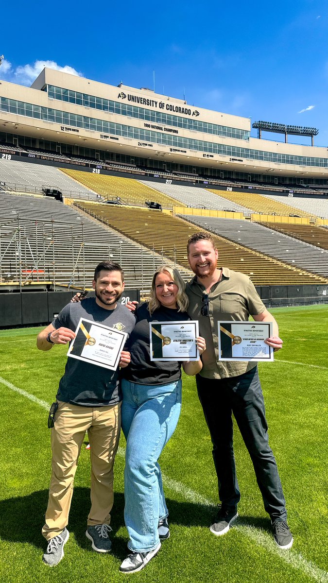 *Cue Trophies by Young Money*
Our Marketing team capped off our year at our Employee Recognition party today with some awards! Proud Buff once again.
<a href="/thezoegasell/">Zoe Gasell (she/her)</a> - AD's Award
<a href="/rickyzoom90/">Ricky Zum Mallen</a> - Other Duties as Assigned Award
<a href="/Alexis_JW/">Alexis Williams</a> - GOAT Award
Me - R.A.P.I.D. Core Values Award