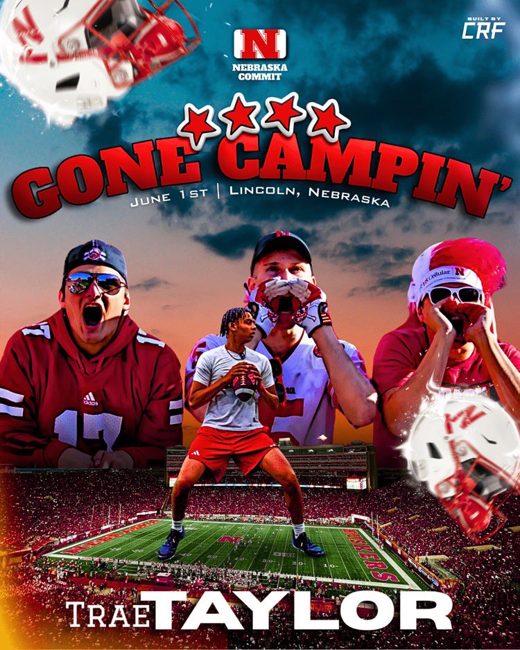 Trae Taylor (@qb6trae) on Twitter photo I’m coming home to <a href="/HuskerFootball/">Nebraska Football</a> for the 1st time since committing. I’ll be at 6/1 camp competing and recruiting 😎. Would love to have the fan base show up. Then meet after & get pics. Let’s Show the other top recruits why Lincoln is special together #GBR <a href="/PlayBookAthlete/">PLAYBOOK ATHLETE</a> I’m coming home to <a href="/HuskerFootball/">Nebraska Football</a> for the 1st time since committing. I’ll be at 6/1 camp competing and recruiting 😎. Would love to have the fan base show up. Then meet after & get pics. Let’s Show the other top recruits why Lincoln is special together #GBR <a href="/PlayBookAthlete/">PLAYBOOK ATHLETE</a>