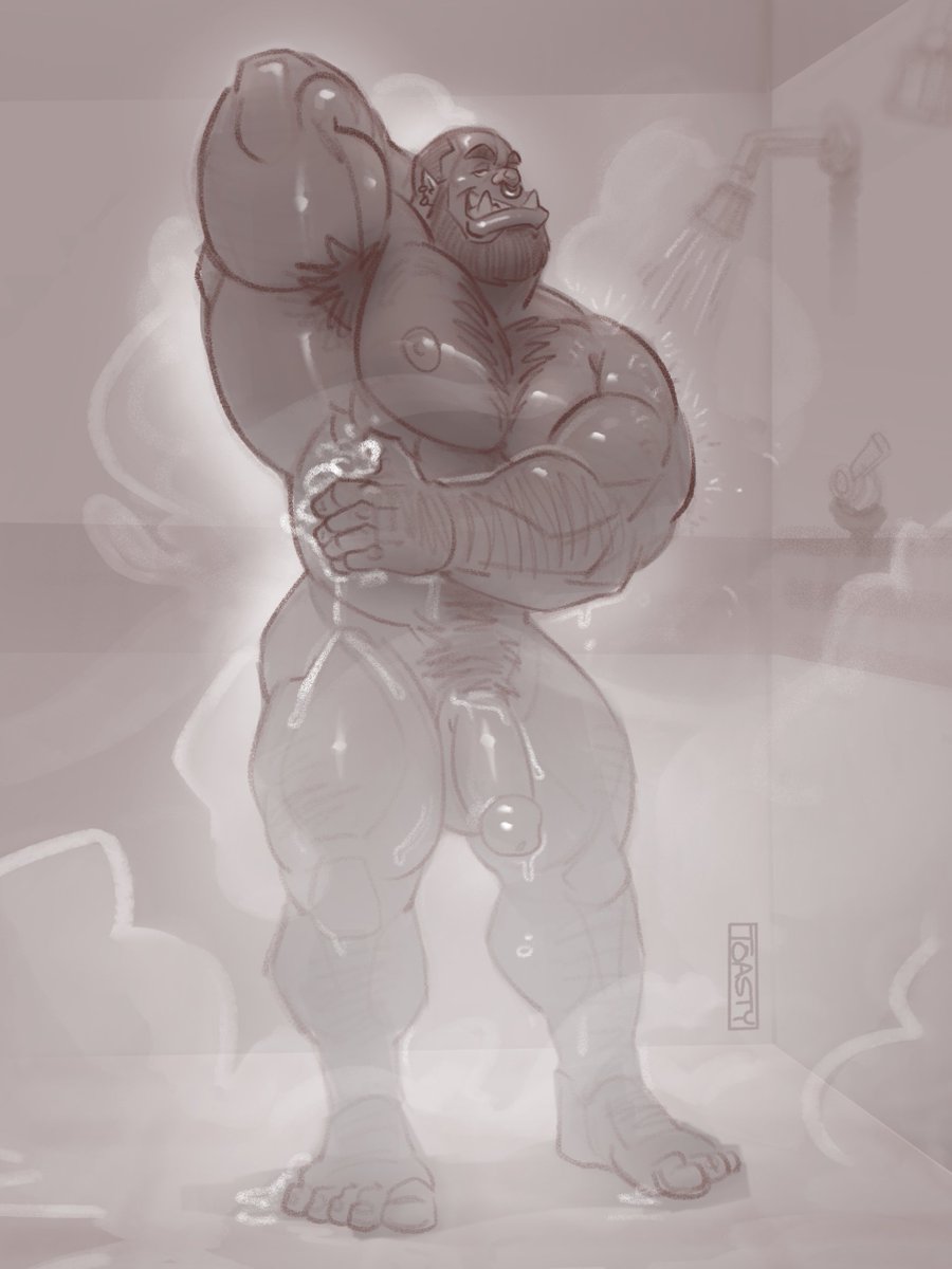 Shower orc sketch 💪🚿

(Also finally almost done with all my current comms! Bear with as I deal with the current DM situation on here)