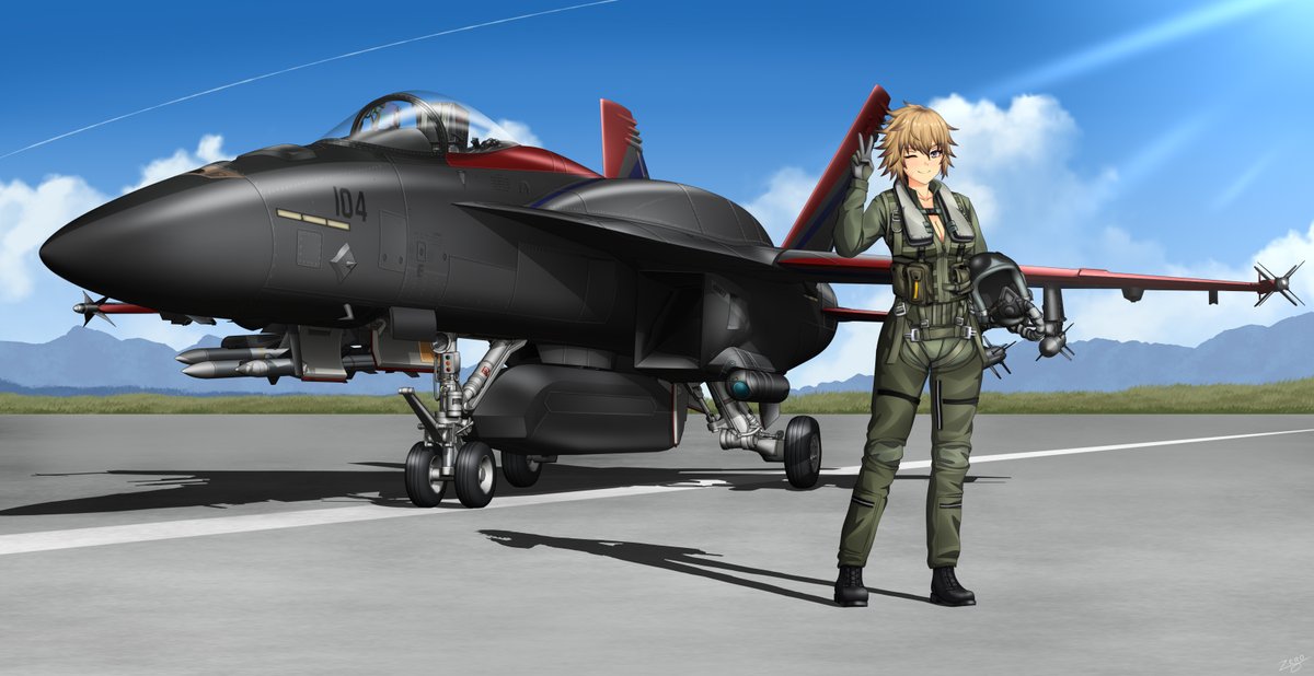 DrawingsZERO's tweet image. Commision by: @Car_Guy032 

Natalie Amber &quot;Providence&quot;
F/A-18 Super Hornet Block III
Character of @Pastel9887 
pixiv.net/en/artworks/13…