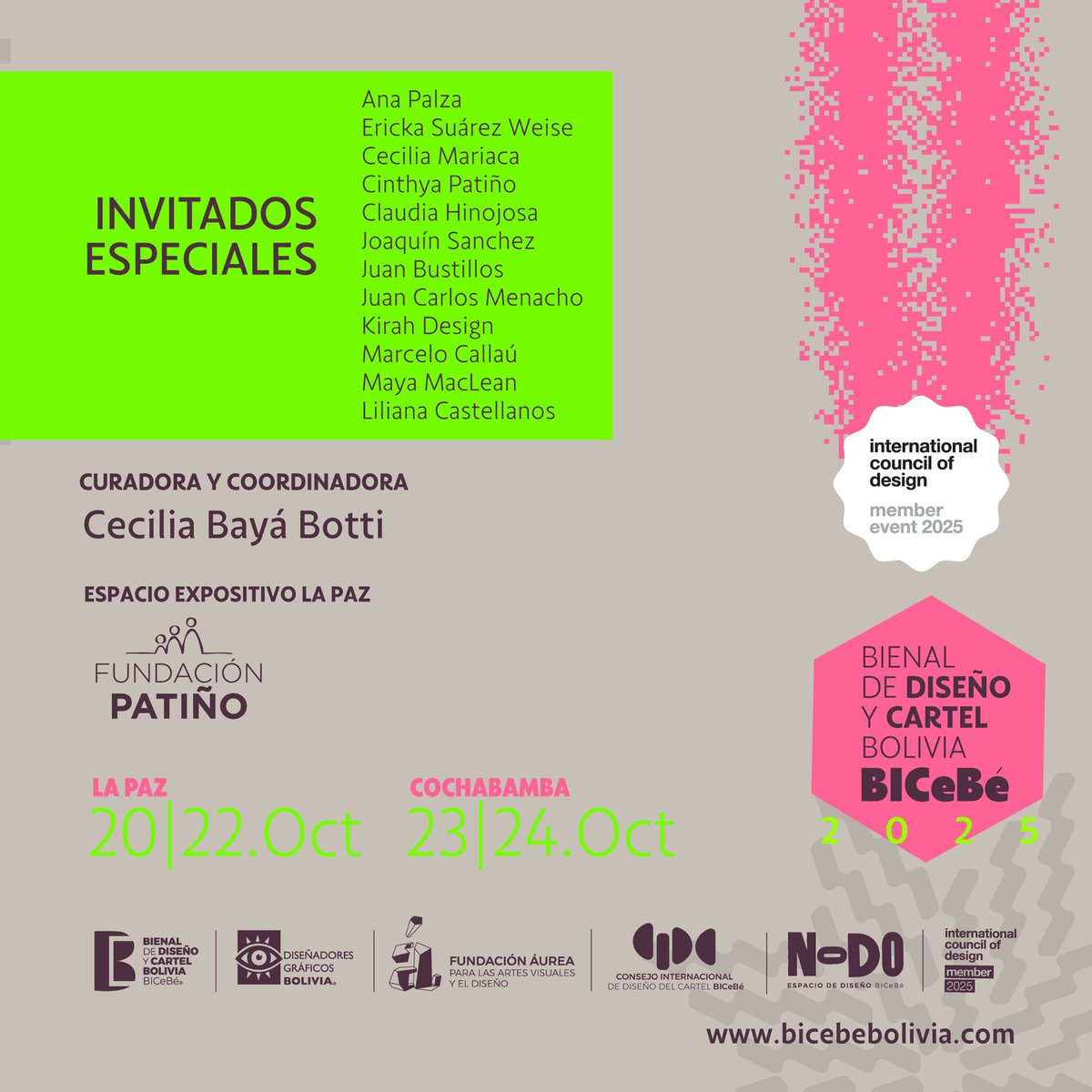 FELICIDADES A TODOS LOS DISEÑADORES SELECCIONADOS E INVITADOS ESPECIALES
Convocatoria Nacional de Diseño | NODO BICeBé 2025
.
bicebebolivia.com
.
#bicebe2025 #nodobicebe2025  #bicebeepicentrocreativo #vivalabicebe