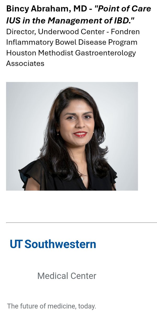 Bincy Abraham, MD, MS (@ibd_houston) on Twitter photo Thanks for the invitation for #GrandRounds <a href="/UTSWMedCenter/">UT Southwestern Medical Center</a> in educating GI fellows and faculty on the utility of #IUS in #IBD. <a href="/MohebBoktorMD/">Moheb Boktor</a> <a href="/fudmanMD/">David Fudman, MD</a> <a href="/ezraburstein/">ezra burstein</a>. Beautiful campus: it confirms everything is bigger in Texas! Thanks for the invitation for #GrandRounds <a href="/UTSWMedCenter/">UT Southwestern Medical Center</a> in educating GI fellows and faculty on the utility of #IUS in #IBD. <a href="/MohebBoktorMD/">Moheb Boktor</a> <a href="/fudmanMD/">David Fudman, MD</a> <a href="/ezraburstein/">ezra burstein</a>. Beautiful campus: it confirms everything is bigger in Texas!
