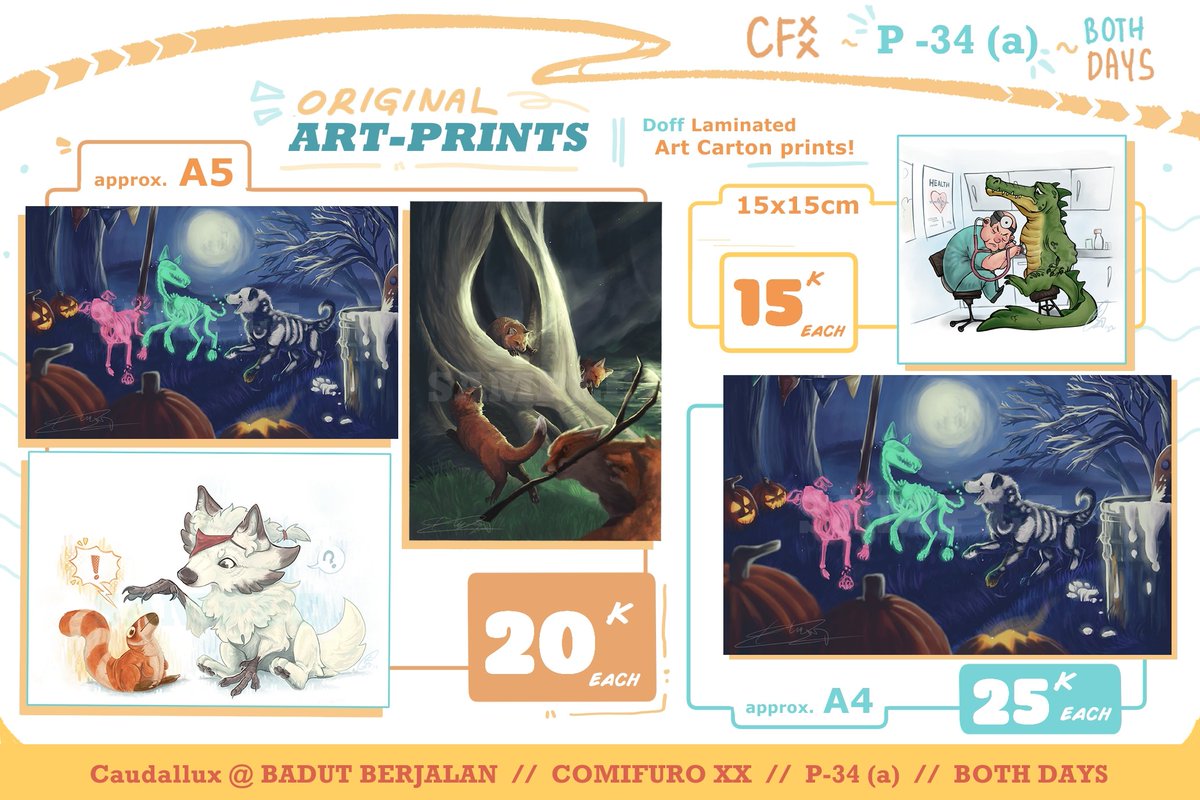 [❤  🔃 are appreciated ✨] (1/2) 

Huyyo! Here's my catalog for this week's #CFXX! I'll be joining <a href="/Tsunsune/">Tsun.sune - CFXX P-34a</a> (check 'em out!) in: 

📍: P-34(a) - Badut Berjalan
📅 : Both Days

💖: Prehistoric planet (dinosaurs/paleo), Yakuza/RGG, Fire Emblem, Original

Meet you there! ^^