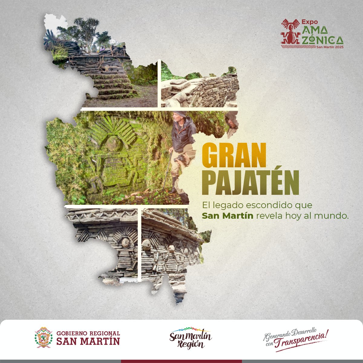 𝗦𝗮𝗻 𝗠𝗮𝗿𝘁𝗶́𝗻 𝗿𝗲𝘃𝗲𝗹𝗮 𝘀𝘂 𝗵𝗶𝘀𝘁𝗼𝗿𝗶𝗮 𝗮𝗹 𝗺𝘂𝗻𝗱𝗼🙌 Desde el Gobierno Regional de San Martín saludamos el histórico descubrimiento de 𝗺𝗮́𝘀 𝗱𝗲 𝟭𝟬𝟬 𝗲𝘀𝘁𝗿𝘂𝗰𝘁𝘂𝗿𝗮𝘀 𝗲𝗻 𝗲𝗹 𝗚𝗿𝗮𝗻 𝗣𝗮𝗷𝗮𝘁𝗲́𝗻, ubicado en el Parque Nacional del Río Abiseo.