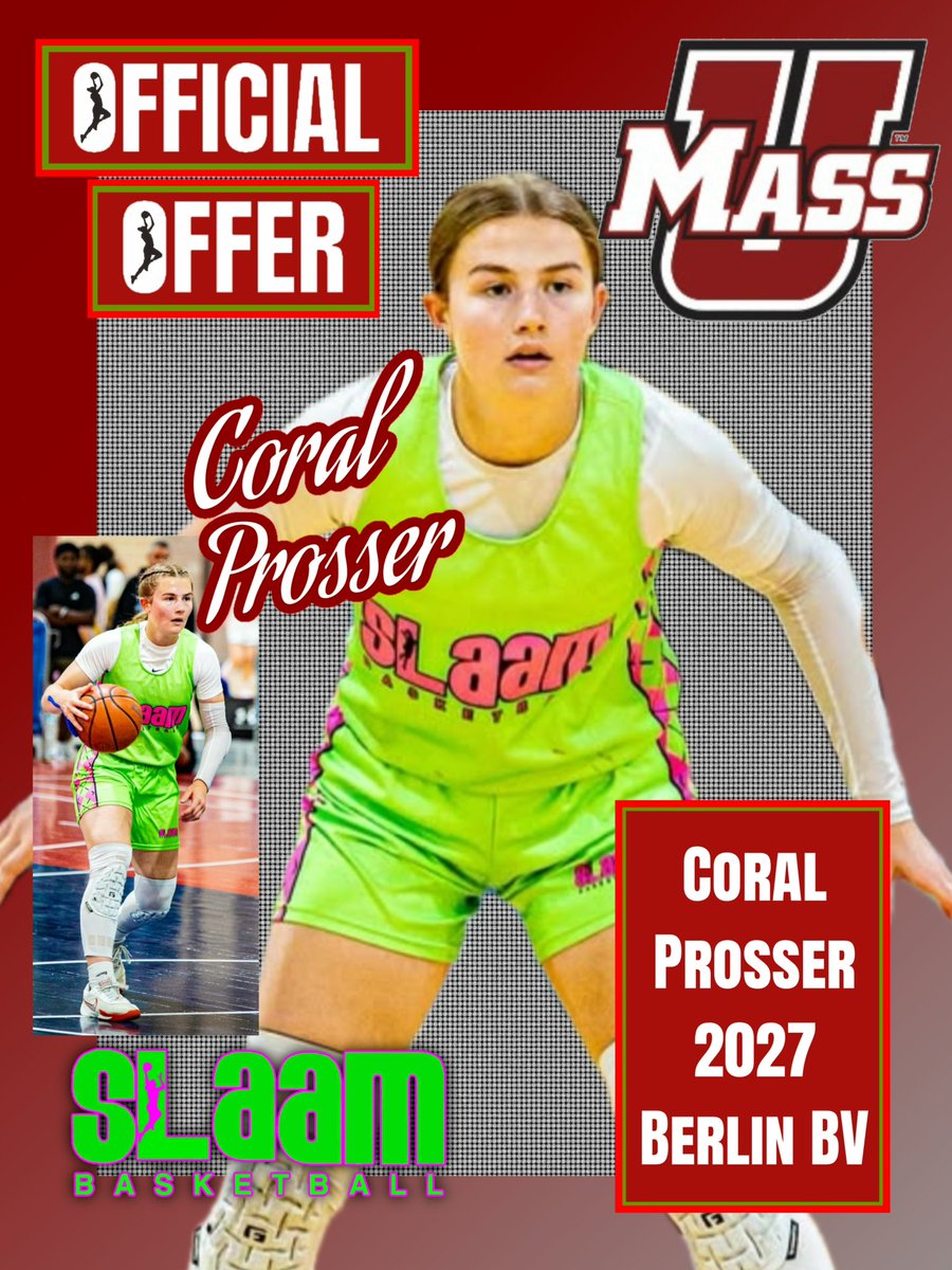 slaambasketball (@slaambasketball) on Twitter photo Huge congrats to #SLAAMFam's <a href="/coral_prosser24/">Coral Prosser</a> on her incredible opportunity to join <a href="/CoachMikeLeflar/">Mike Leflar</a> & <a href="/UMassWBB/">UMass Women's Basketball</a>! ๐๐ So proud of your hard work paying off, Coral! Big shoutout to <a href="/BerlinAthletics/">Berlin Athletics</a>, <a href="/slaam2026jamal/">SLAAM 2026 Woodson</a>, & <a href="/SelectEventsBB/">Select Events Basketball</a> for the support. Let's go! ๐ช #UMassProud Huge congrats to #SLAAMFam's <a href="/coral_prosser24/">Coral Prosser</a> on her incredible opportunity to join <a href="/CoachMikeLeflar/">Mike Leflar</a> & <a href="/UMassWBB/">UMass Women's Basketball</a>! ๐๐ So proud of your hard work paying off, Coral! Big shoutout to <a href="/BerlinAthletics/">Berlin Athletics</a>, <a href="/slaam2026jamal/">SLAAM 2026 Woodson</a>, & <a href="/SelectEventsBB/">Select Events Basketball</a> for the support. Let's go! ๐ช #UMassProud