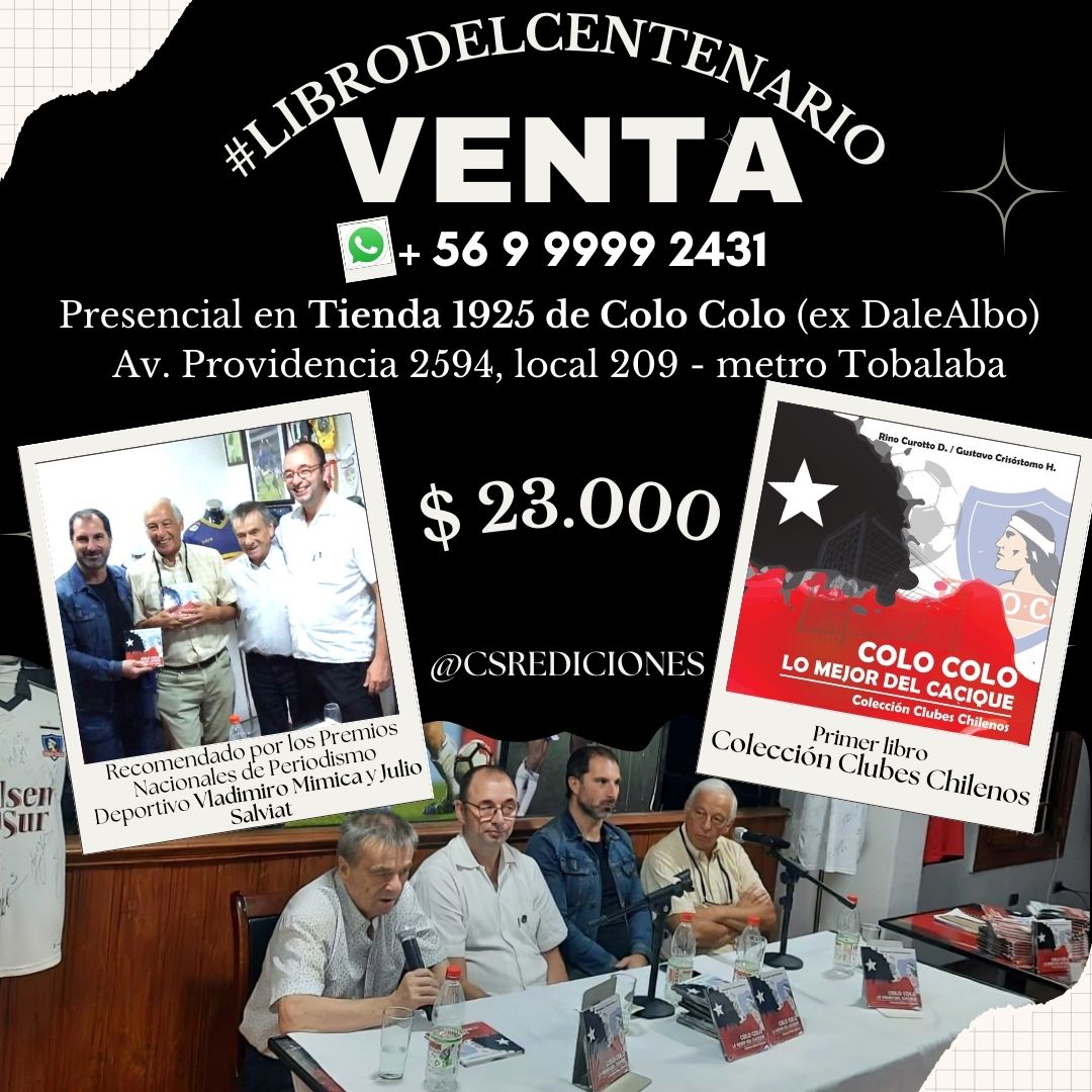 El libro más esperado del #centenario #colocolo #cacique #centenar100 #vamoscolocolo #albo #dalealbo #libro #monumental #historia #libros #futbol #librosrecomendados #librosdefutbol #chile #csrediciones