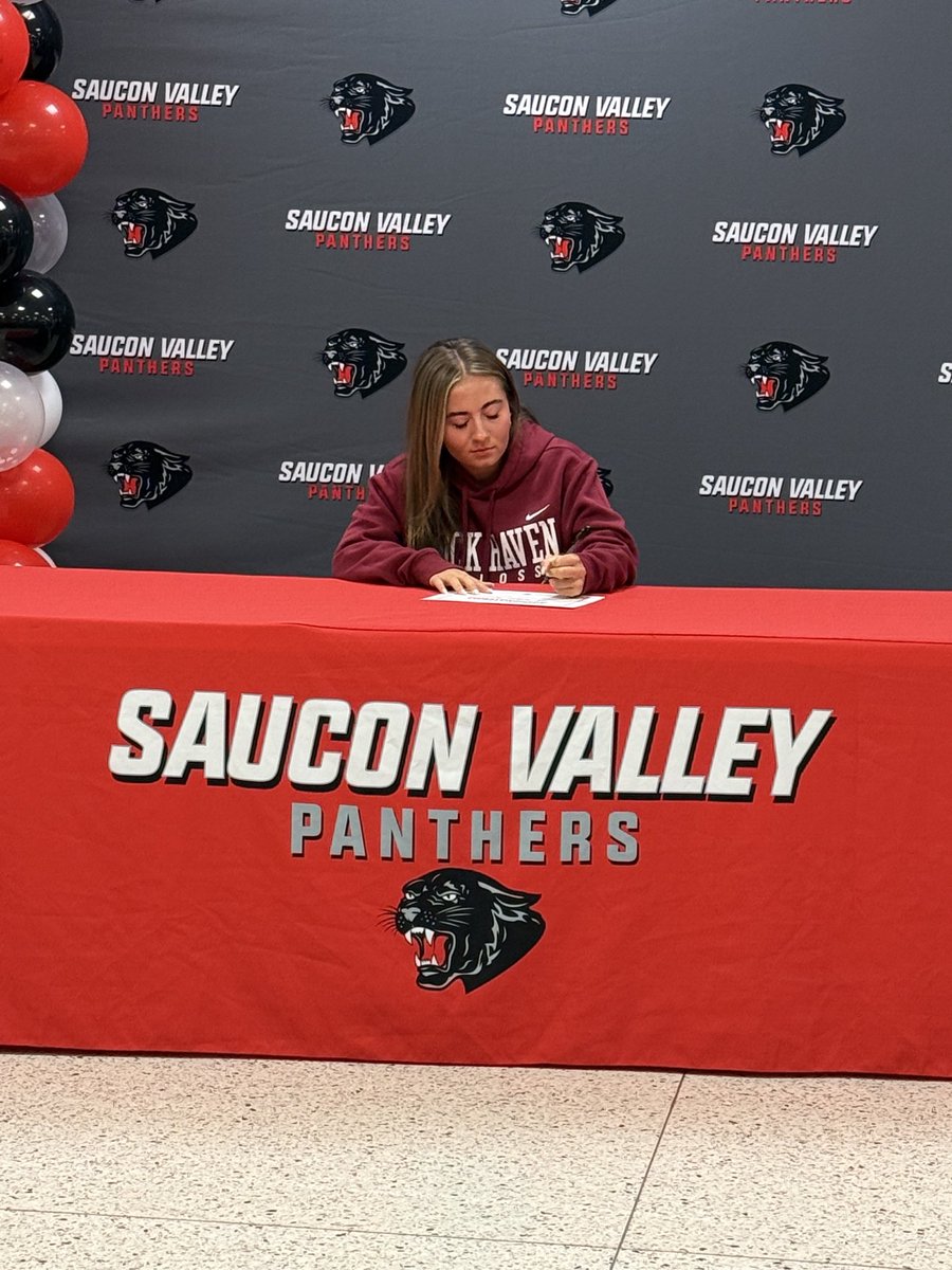 Congrats to our two seniors for signing to play in college today.  Arianna will play field hockey and lacrosse at ⁦<a href="/DSUFieldHockey/">DeSales Field Hockey</a>⁩ and Madi, lacrosse at Lock Haven.
