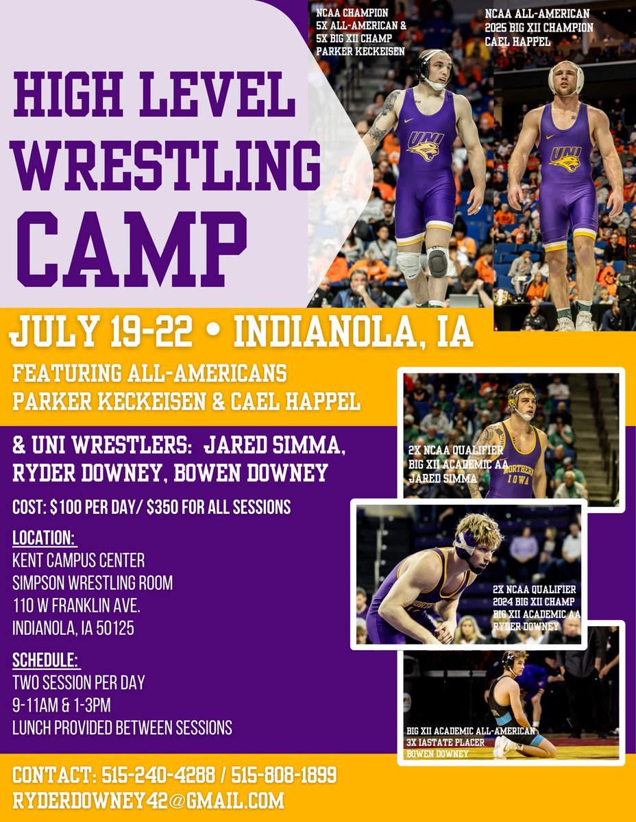 Got a great opportunity in Indianola this summer to get better and learn from some UNI guys. Spread the word!

form.jotform.com/251255272797162