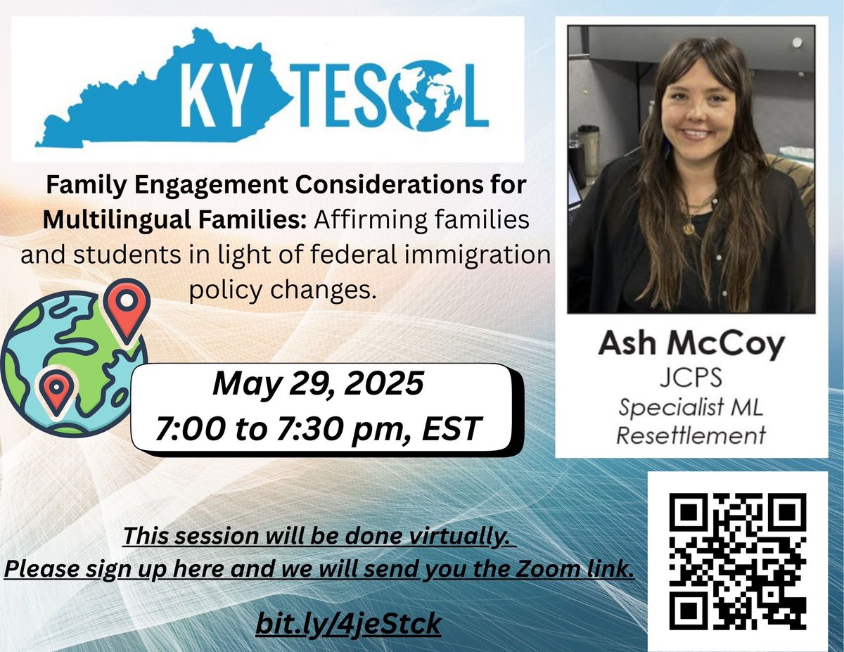 Kentucky TESOL (@kytesol) on Twitter photo Join us next Thursday! Sign up at bit.ly/4jeStck <a href="/TESOL_Assn/">TESOL Intl Assn</a> <a href="/TNTESOL/">TNTESOL</a> <a href="/GATESOLpeach/">GATESOL</a> <a href="/IntesolIndia/">Intesol India</a> Join us next Thursday! Sign up at bit.ly/4jeStck <a href="/TESOL_Assn/">TESOL Intl Assn</a> <a href="/TNTESOL/">TNTESOL</a> <a href="/GATESOLpeach/">GATESOL</a> <a href="/IntesolIndia/">Intesol India</a>