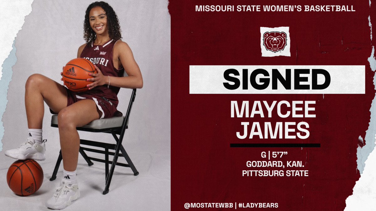 Missouri State Lady Bears (@mostatewbb) on Twitter photo Welcome to the Lady Bear family, Maycee! π»π
π tinyurl.com/3k8f3tnz
#LadyBears | #MoState | <a href="/maycee_james13/">Maycee James</a> Welcome to the Lady Bear family, Maycee! π»π
π tinyurl.com/3k8f3tnz
#LadyBears | #MoState | <a href="/maycee_james13/">Maycee James</a>