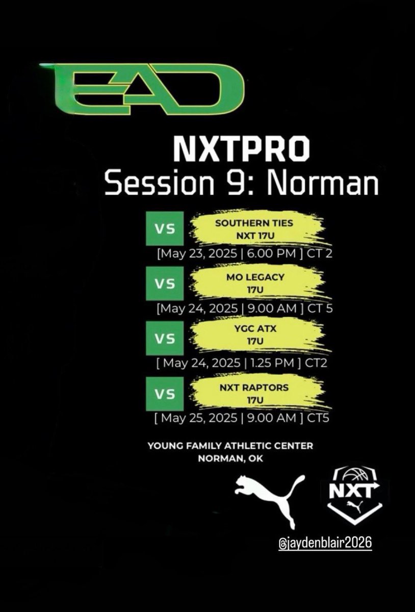 Schedule for the weekend! <a href="/EADDFW_MBB/">EAD</a> <a href="/NxtProHoops/">NXTPRO Hoops</a>