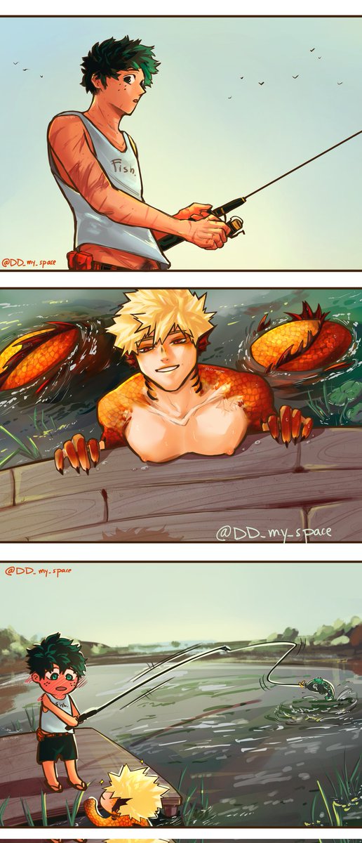 Dkbk // merman! Katsuki x Fisherman! Deku (repost)