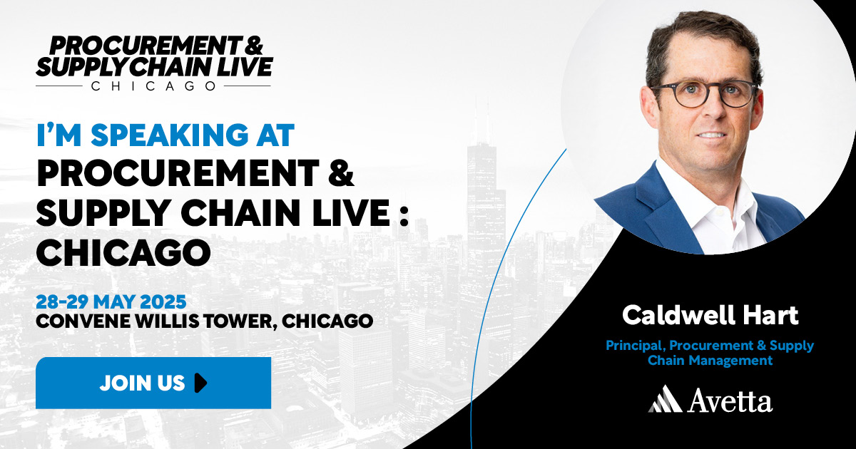 Next week, Caldwell Hart will reveal how digital transformation is revolutionizing procurement at Procurement &amp; Supply Chain LIVE Chicago. You'll also find our team exhibiting throughout the May 28-29 event. See you there! 

#ProcurementLive #DigitalProcurement #SupplyChain