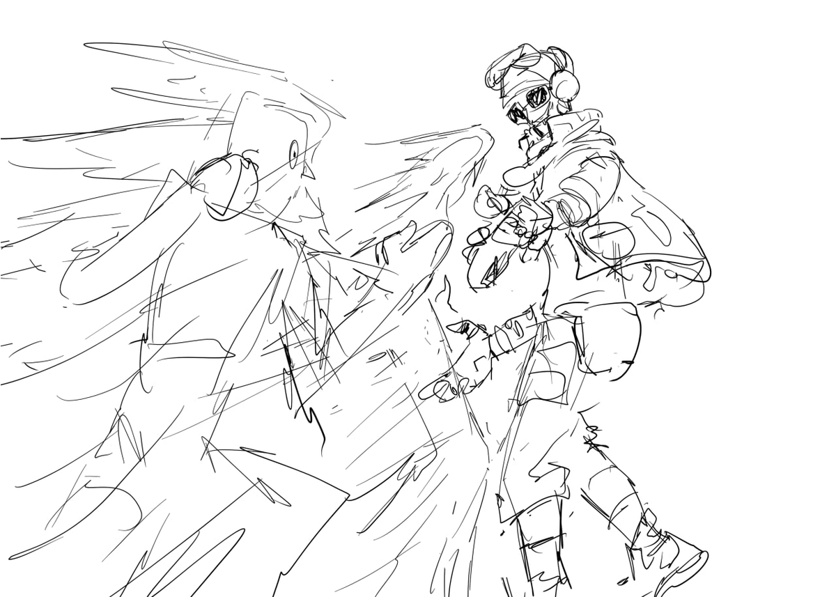 GVosmon's tweet image. fast sketch with oc from my universe &quot;Magicless&quot;. Mage withaut magic and casting only through magic-infused talismans.

#VosmonOC #Magicless