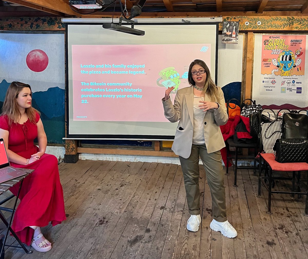 Andreea (agent CIA)β¨ (@iandreeacia) on Twitter photo The 1st Global Pizza Party in Bucharest happened today and we had such a lovely time! π
SO much gratitude for everyone that filled the space with warmth and real connection. Tyβ€οΈ
And BIG love to <a href="/Pizza_DAO/">PizzaDAO.eth ππ΄ββ οΈ</a> for making it happen all around the globe! π«
#GlobalPizzaParty The 1st Global Pizza Party in Bucharest happened today and we had such a lovely time! π
SO much gratitude for everyone that filled the space with warmth and real connection. Tyβ€οΈ
And BIG love to <a href="/Pizza_DAO/">PizzaDAO.eth ππ΄ββ οΈ</a> for making it happen all around the globe! π«
#GlobalPizzaParty