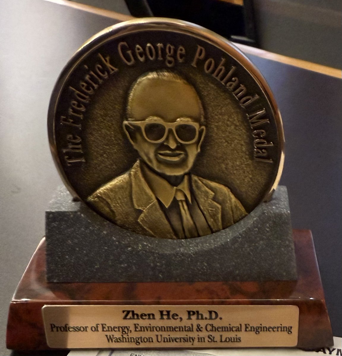 Super excited and a great honor to receive the 2025 Frederick George Pohland Medal from AEESP/AAEES!