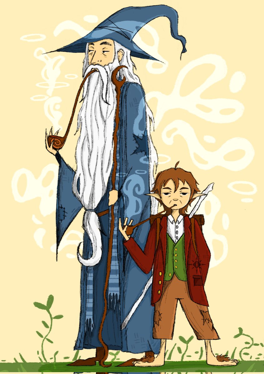 The Hobbit!! 

I absolutely love the whimsical and misteryous vibe of Tolkien's Books. I've been heavily inspired by it throughout my life💫🌱

#illustrationart #thehobbit #gandalf #fanart