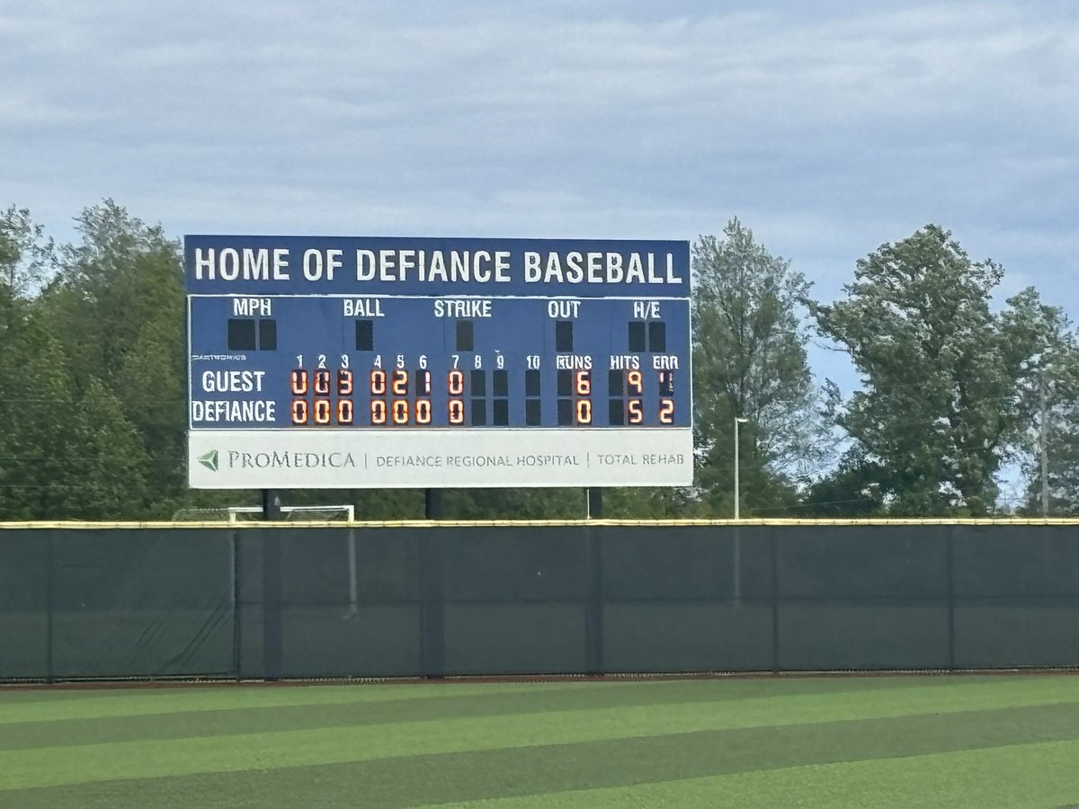 DOWN GOES #2!!
Baseball with the HUGE win and Sectional Championship over state ranked Defiance 6-0.  They’ll advance to the Tiffin University District next week.  Congratulations!!

#TornadoWarning