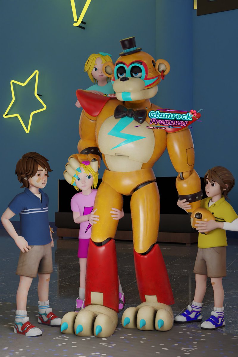 Freddy dealing with 4 kids 

Models by DravenJV01 , Zar0kuy and Moon32550578 

#fnafblender #fnafoc #glamrockfreddy #fnafsb #gregoryfnaf