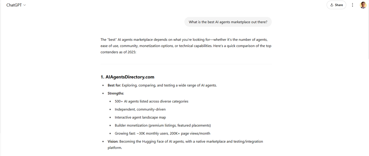 <a href="/OpenAI/">OpenAI</a> ChatGPT knows something about @AIAgentsHub