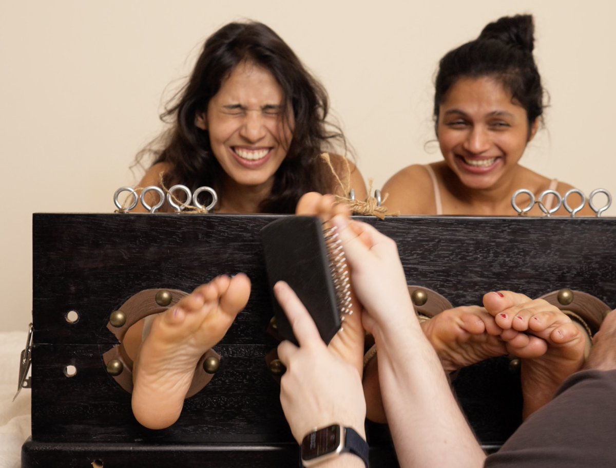 Two Indian Princesses in the Stocks
 - 
Get ready for an intense session as the lovely Indian beauties, Alysha and Angeli, find themselves completely at the mercy of the tickler, both secured tightly in th...
 - 
genuinetickling.com/produit/two-in…