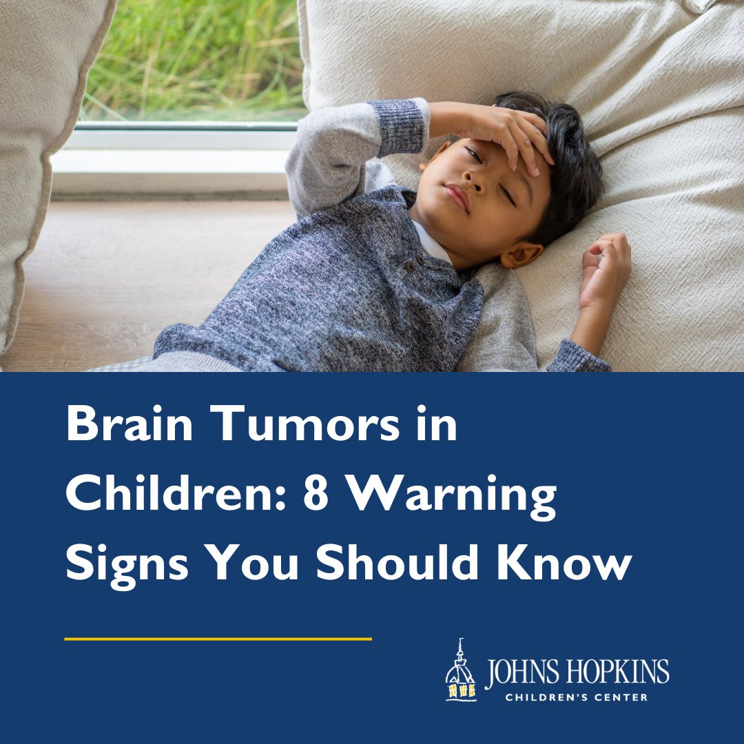 Johns Hopkins Children's Center (@hopkinskids) on Twitter photo When a child develops a brain tumor, early diagnosis is essential. <a href="/AlCohenMD/">Alan R. Cohen</a>, director of pediatric neurosurgery at the Children’s Center, shares the most common signs and symptoms that could point to a potential brain tumor ➡️ bit.ly/43tVsro #PedsNeuro #KidsHealth When a child develops a brain tumor, early diagnosis is essential. <a href="/AlCohenMD/">Alan R. Cohen</a>, director of pediatric neurosurgery at the Children’s Center, shares the most common signs and symptoms that could point to a potential brain tumor ➡️ bit.ly/43tVsro #PedsNeuro #KidsHealth