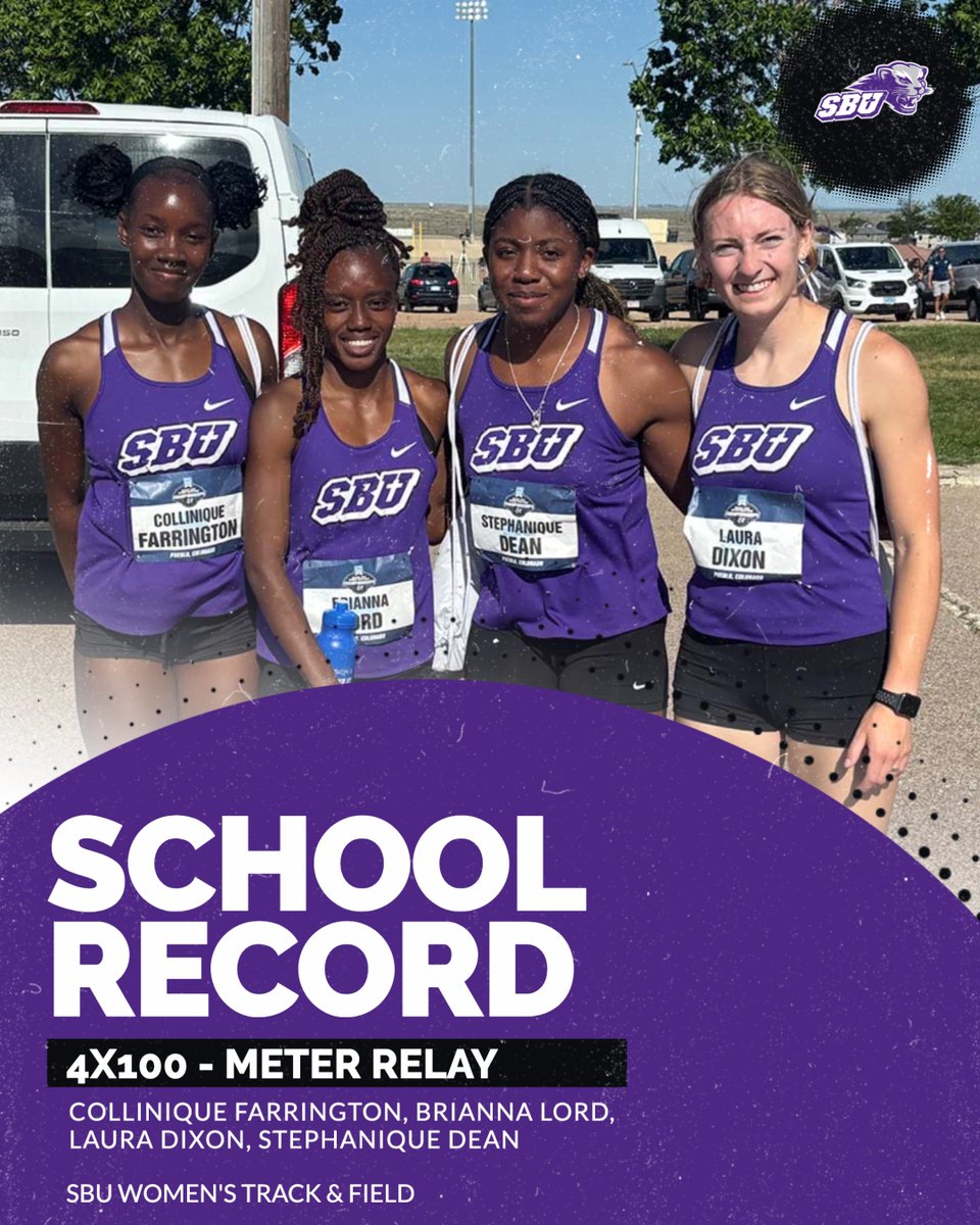 SBU Bearcats Athletics (@sbubearcats) on Twitter photo ❗️FINALS BOUND❗️
The Bearcat 4x100-meter relay advances to the NCAA Finals while breaking a school record!
#RollCats #Nationals #SchoolRecord <a href="/GLVCsports/">Great Lakes Valley Conference</a> ❗️FINALS BOUND❗️
The Bearcat 4x100-meter relay advances to the NCAA Finals while breaking a school record!
#RollCats #Nationals #SchoolRecord <a href="/GLVCsports/">Great Lakes Valley Conference</a>