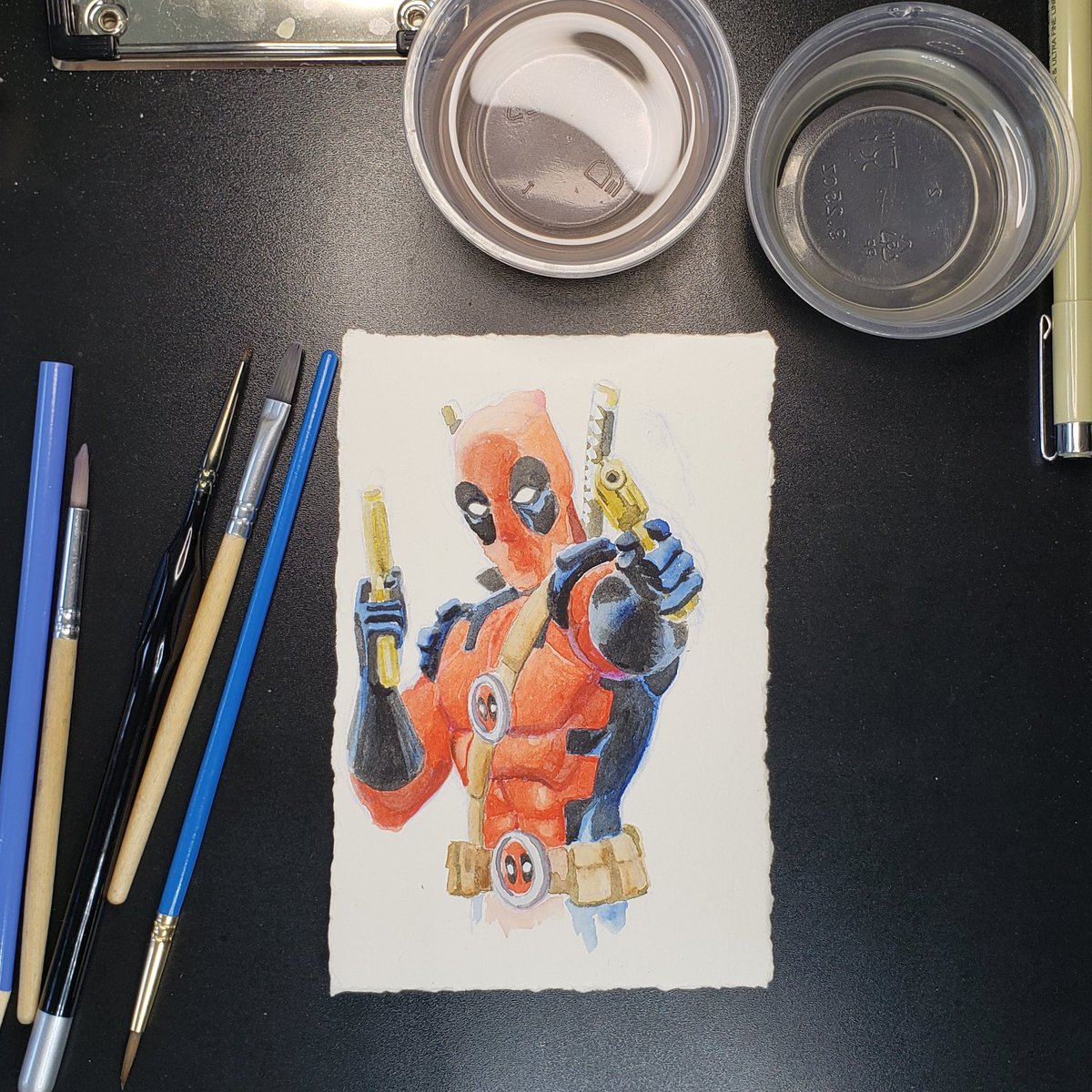 Let's see where we end up on Tiktok live. #Deadpool #watercolor #painting

tiktok.com/t/ZTjHjgUCj/