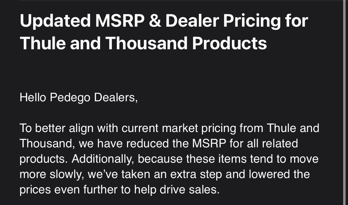 1776_NJ's tweet image. These tariffs are simply unbelievable!
Just got this e-mail from one of my dealers about a price change….