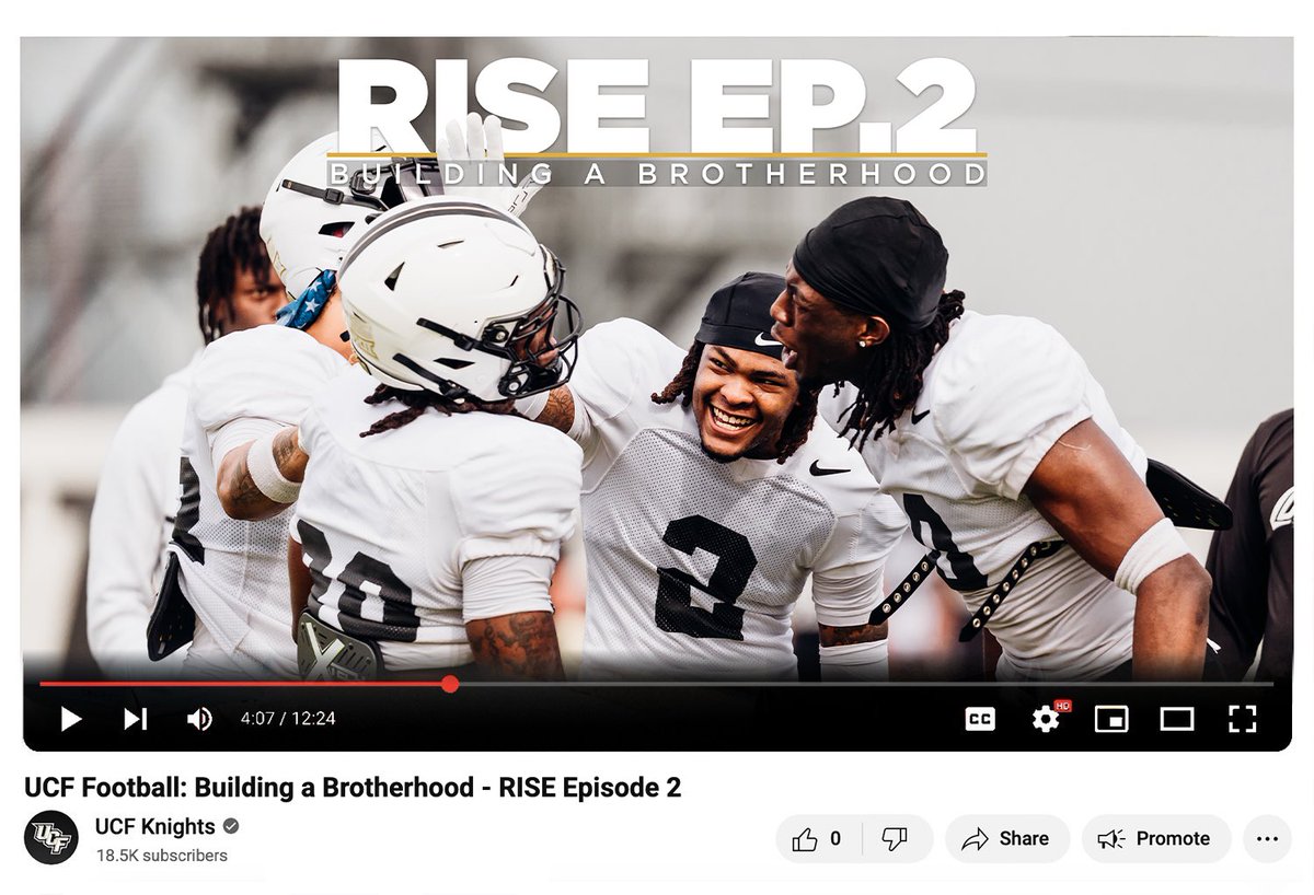 UCF_Football's tweet image. 8PM on YouTube 

youtube.com/ucfknights